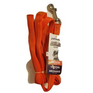 PetMate Nylon Reflective Padded Pet Leash Orange